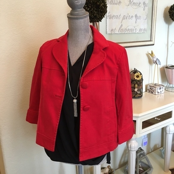 Ann Taylor red jacket - Picture 1 of 3